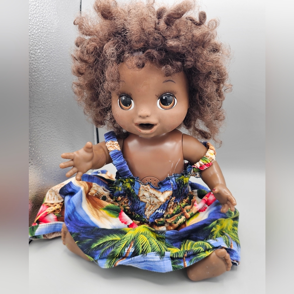 Baby Alive Happy Hungry Baby African American English‎ Spanish WORKS Flaws Rare!